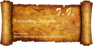 Turcsány István névjegykártya