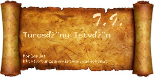 Turcsány István névjegykártya